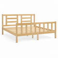 Doppelbett Massivholzbett Natur Kiefernholz Rechteckig 140 x 200 cm