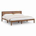 Doppelbett Bettgestell Braun aus massivem Akazienholz rechteckig 160 x 200 cm