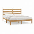 Doppelbett Bettgestell aus Kiefer Massivholz Natur Rechteckig 160 x 200 cm